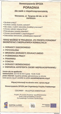 Ogłoszenie poradni